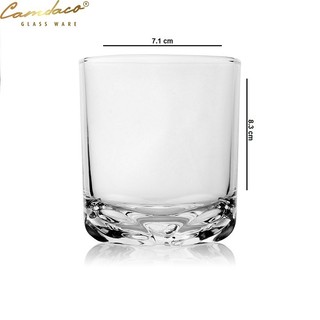 Bộ 12 Ly Thủy Tinh Bầu Lùn Góc Uống Trà Đá 225ml - PCD22002 Cẩm Đạt