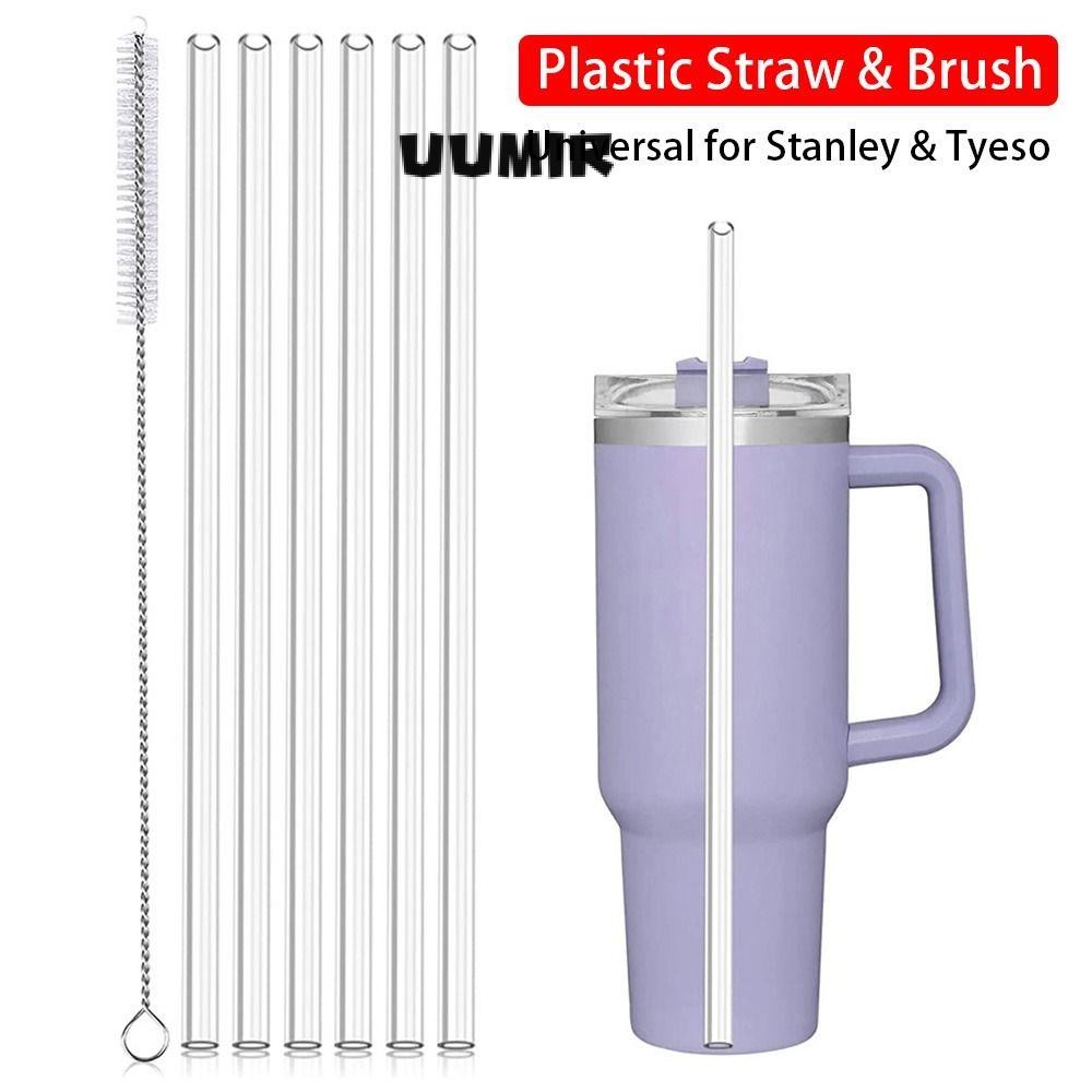 Uumir 1 Bộ Ống Hút Nhựa, Ống Hút Cốc Thẳng Uống, 9mm Có Thể Tái Sử Dụng Với Ống Hút Thay Thế Bàn Chải