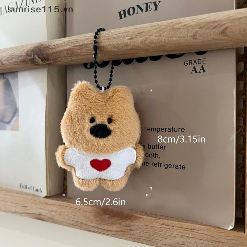 Ssvn Móc khóa búp bê chó con dễ thương cho mặt dây chuyền túi Chú chó nhỏ Móc khóa sang trọng dễ thương Chú chó ngộ nghĩnh Mặt dây chuyền sang trọng Móc khóa.