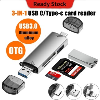 Đầu đọc thẻ 6 trong 1 USB3.0 sang Type C Micro USB Đa năng Bộ chuyển đổi OTG Bộ chuyển đổi đa chức năng SD TF Truyền tốc độ cao