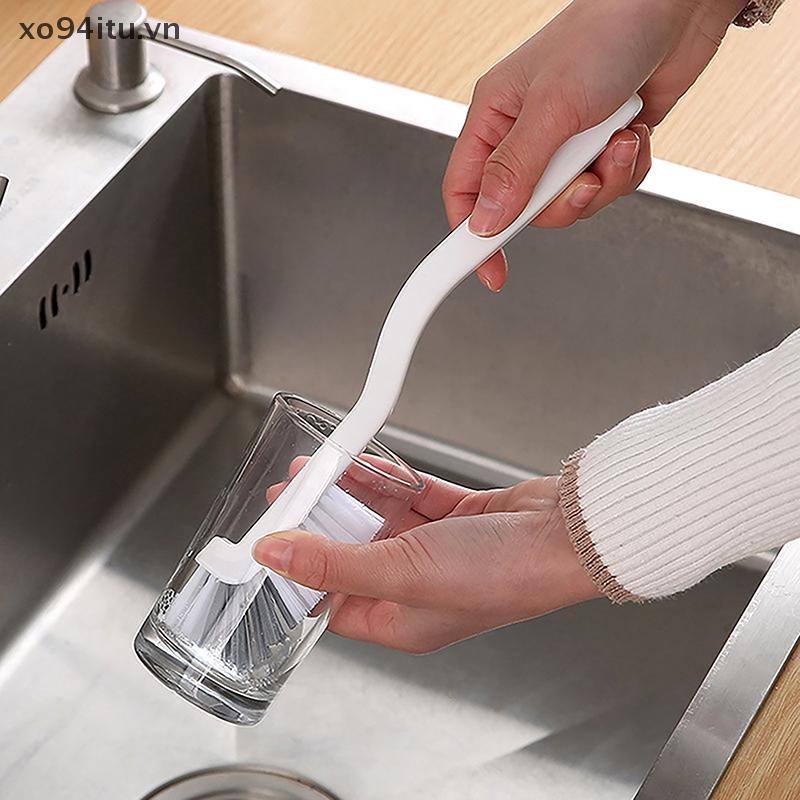 Xoitu 1 Bàn Chải Vệ Sinh Tay Cầm Dài Chai Sữa Thủy Tinh Ống Làm Sạch Bàn Chải Nhựa Làm Sạch Món Ăn Bàn Chải Hộ Gia Đình Dụng Cụ Nhà Bếp VN