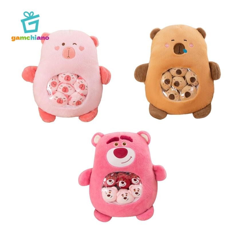 Gamchiano Búp Bê Capybara Với Búp Bê Mini Hoạt Hình Trang Trí Nhà Cửa Động Vật Ăn Nhẹ