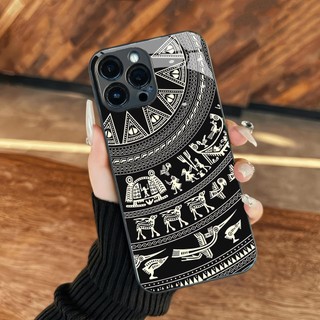 Ốp kính hoa văn trống đồng đông sơn iphone 16 15 14 13 12 11 x xs xr 8 7 6 pro max plus mini 6s 6g 7g 8g 6p 7p
