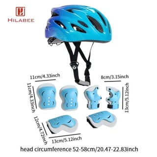 HILABEE Bộ Mũ Bảo Hiểm Xe Đạp Trẻ Em Có Miếng Lót Đầu Gối Di Động Thoải Mái Thiết Thực Mũ Bảo Hiểm Trượt Băng Cho Thể Thao Trượt patin Longboard Bé Gái