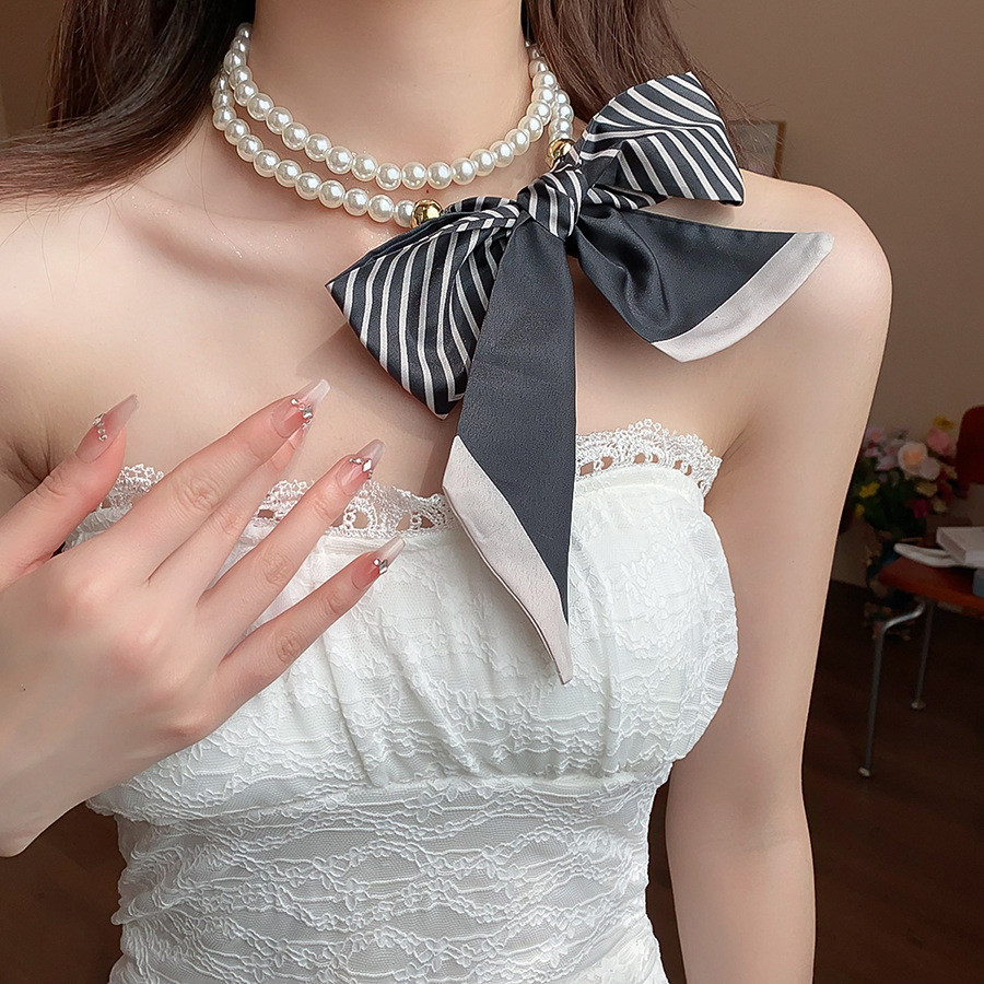 [Jewbeauty] Vòng cổ ngọc trai khăn quàng cổ đơn giản và cao cấp dây chuyền xương đòn khí chất phụ kiện thời trang