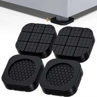 [COD] THEHOMECO 4 Miếng đệm chân chống rung, Tấm lót chân máy giặt nâng cao chống sốc, Bộ giảm chấn im lặng Thảm cao su nội thất chống trượt Thảm cao su Máy giặt Tủ lạnh