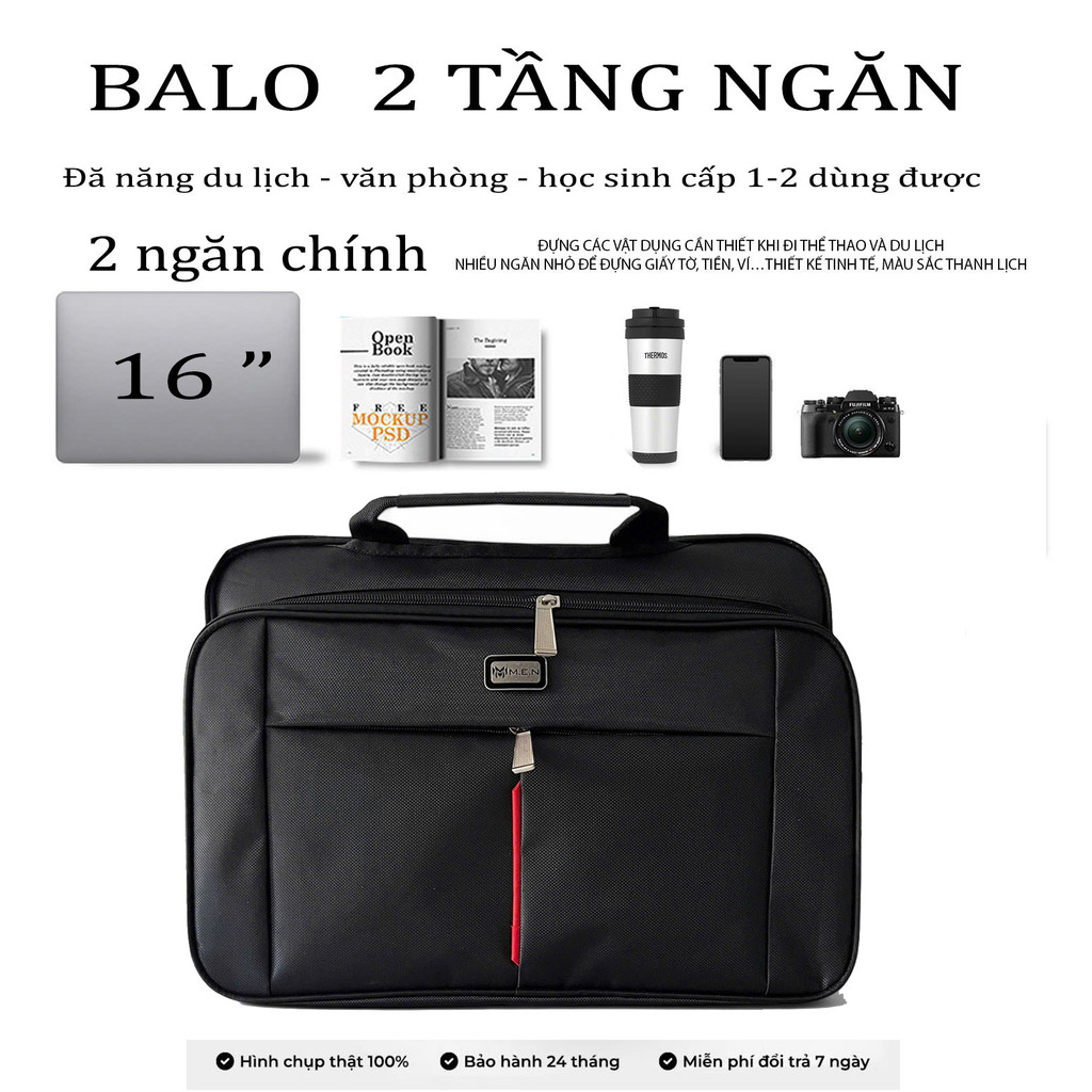 Cặp đeo vai unisex nẹp giữa men dây đai trợ lực 2 lớp chắc chắn [CHẤT LƯỢNG]