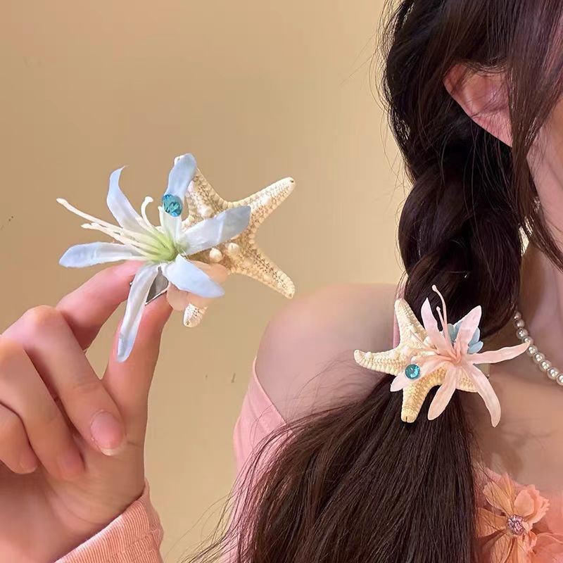 Kẹp tóc phong cách bãi biển mùa hè Phalaenopsis Star Beach Side Kẹp tóc Phụ kiện