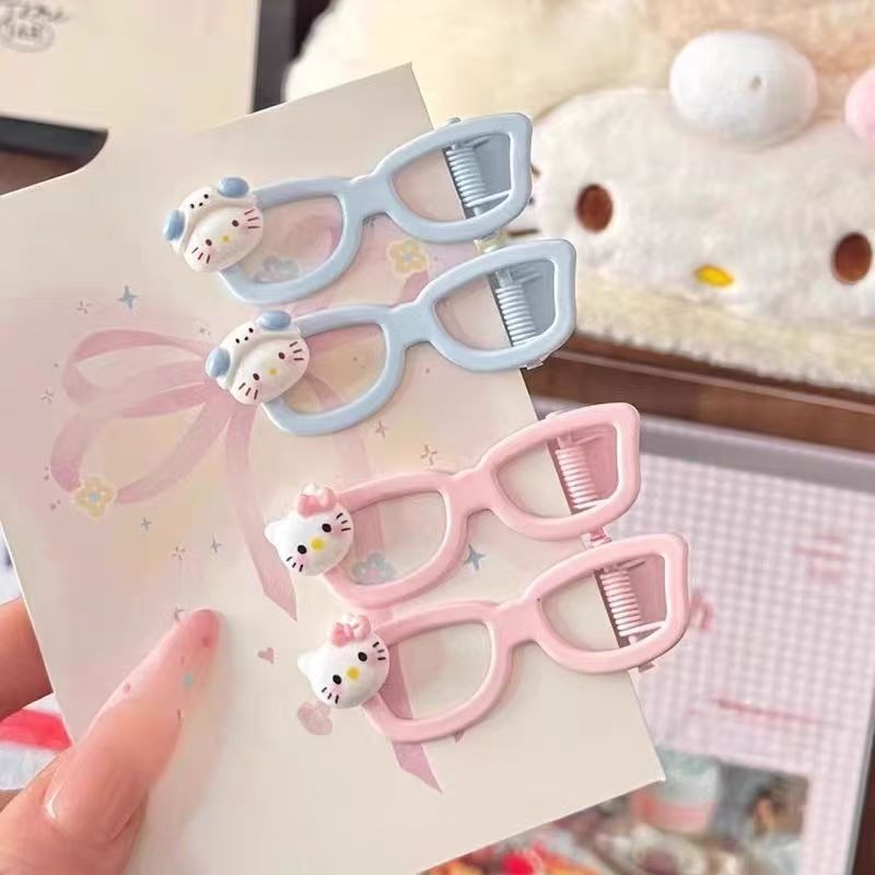 Ngọt Ngào Dễ Thương HelloKitty Kính Kẹp Tóc Nhỏ Bé Gái Trán Nổ Kẹp Phụ Kiện Tóc