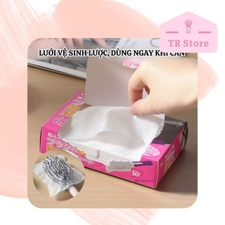 Lưới phủ lược gỡ rối Nhật Bản - Ngăn tóc rụng bám dính, vệ sinh lược sạch sẽ