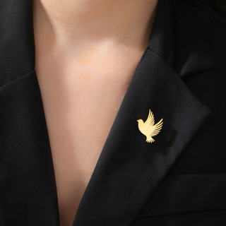 SKYRIM Thép không gỉ Vàng Dove of Peace Trâm 25x21MM Pin Trang Sức Phù Hợp Với Phụ Kiện Bán Buôn Hàng