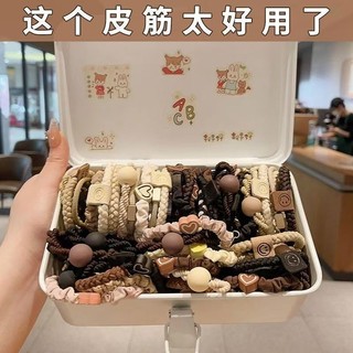 ✨Đa Màu Sắc Phù Hợp Với Dây Cường Lực Phối Trận Đấu Bền Đầu Tính Khí Đơn Giản Đuôi Ngựa Đầu Tóc-Tie Tóc Cao Cấp Tóc 25.5.9