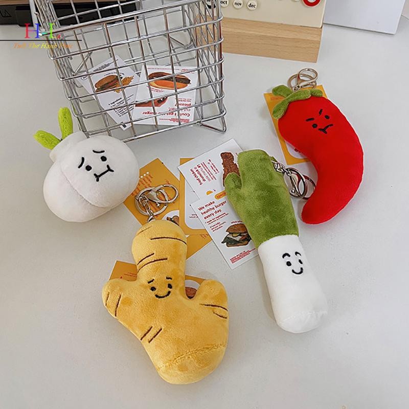[XZNZMM] Móc khóa búp bê sang trọng Hoạt hình rau dễ thương Móc khóa điện thoại ô tô Mặt dây chuyền quyến rũ Phụ kiện quà tặng LMWU