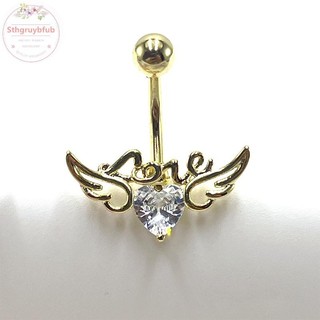 STHB Thời Trang Gợi Cảm Xuyên Rốn Móng Tay Nữ Bé Gái Cơ Thể Trang Sức Thép Không Gỉ Bụng Nút Nhẫn Bụng Xuyên Trang Sức VN