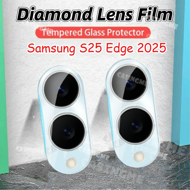 Dành Cho Samsung S25 Edge 2025 3D Bảo Vệ Ống Kính Máy Ảnh Cho Samsung Galaxy S25Edge S25 + Plus S25Ultra S 25 + Edge Ultra Plus + Trong Suốt Kính Cường Lực Mặt Sau Bảo Vệ Camera