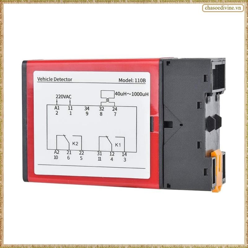 [K O G X] Máy dò xe 110B AC220V Máy dò vòng lặp xe cảm ứng một kênh để kiểm soát truy cập bãi đậu xe ô tô