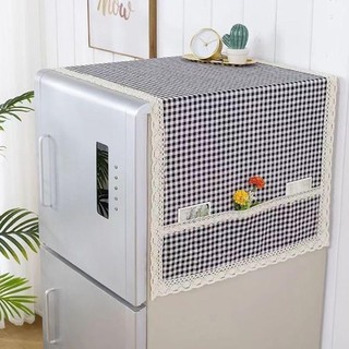 [VN Local] HOMELYHUB 1 chiếc vỏ chống bụi tủ lạnh 55x120cm, có túi, vải lanh cotton bảo vệ tủ