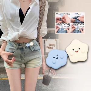 Nút điều chỉnh vòng eo không đường may YUNYUAN cho quần jean, tạo tác trên đám mây, giúp thu nhỏ vòng eo