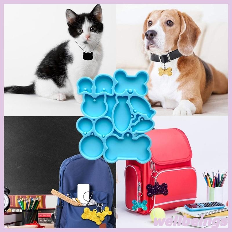 Wellb DIY Đất Sét Trang Sức Khuôn Nhựa Đúc Khuôn Handmade Móc Khóa Khuôn Silicon