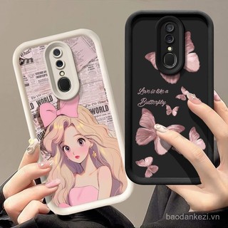 Ốp lưng điện thoại cho Oppo A9 A5 2020 A11x A11, thời trang sang trọng, họa tiết hoạt hình cô gái, bướm hồng, mèo dễ thương đen, nhện đỏ, ốp lưng silicone cho Oppo A11 A11X A9 A5 A 9 5 2020