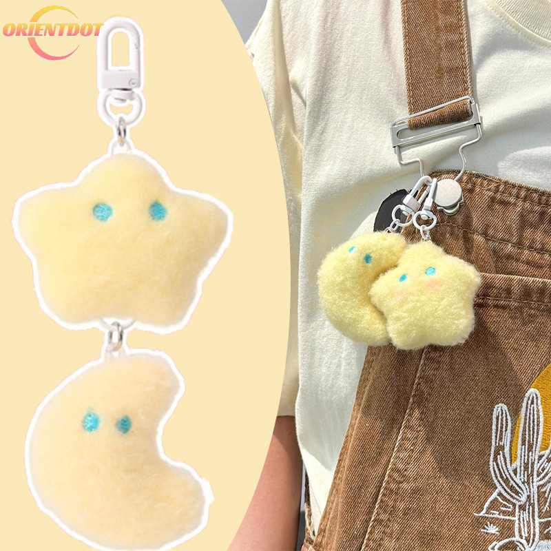 1 / 2 / 4 Chiếc Dreamy Sang Trọng Star Moon Móc Khóa - Mềm Mại Dễ Thương Đôi Mắt Xanh Pentagram Ba Lô Trang Trí Phụ Kiện