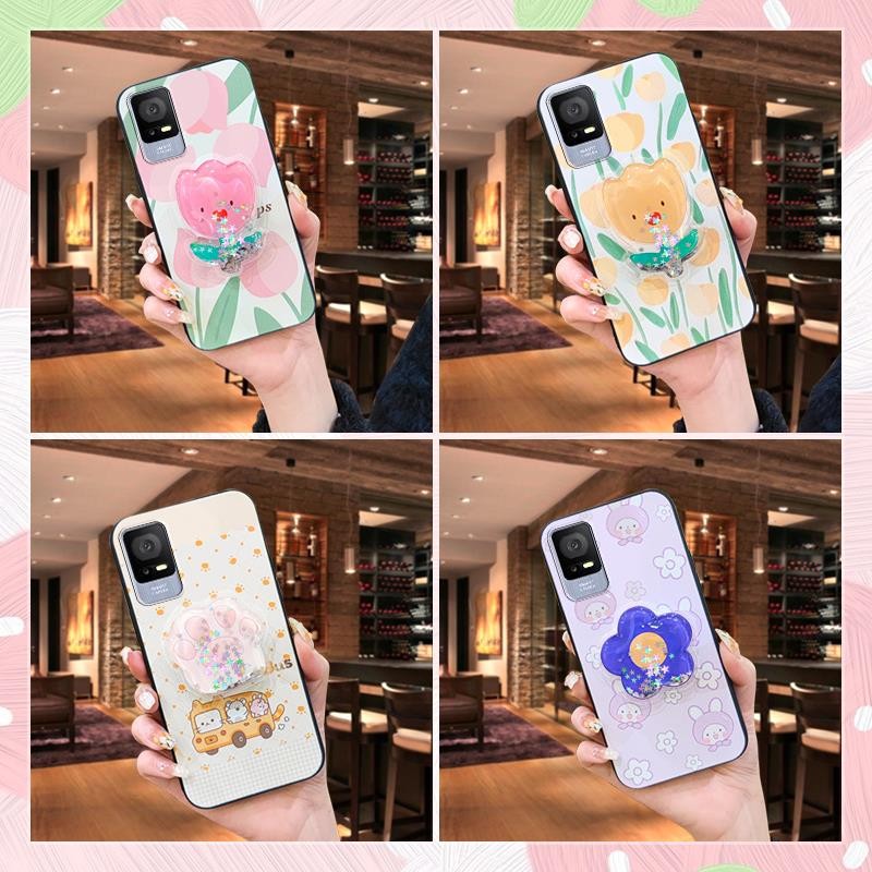 Ốp Mềm Quicksand Ốp Lưng Điện Thoại TCL 405 / 406 / 408 / T506S Bảo Vệ Hoạt Hình Dễ Thương Chống Thấm Nước Thiết Kế Thời Trang Lấp Lánh TPU Bảo Vệ Ống Kính Điện Thoại Chống Bụi Bẩn Bền Silicone Glsten