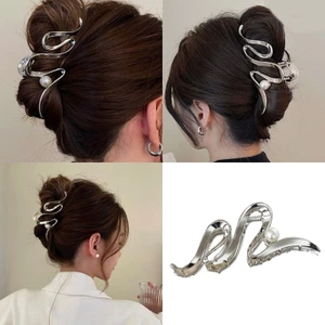 Treeling Chống Trơn Trượt Phụ Kiện Tóc Barrette Kẹp Sóng Kim Loại Vuốt Tóc Kẹp