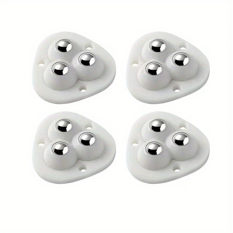 Set 4 / 8 / 12 Ròng Rọc Bánh Xe Di Động Bằng Thép Không Gỉ Không Đục Lỗ Thông Dụng Cho Đồ Nội Thất FE123