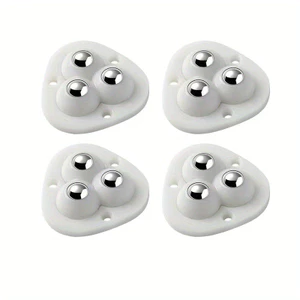 Set 4 / 8 / 12 Ròng Rọc Bánh Xe Di Động Bằng Thép Không Gỉ Không Đục Lỗ Thông Dụng Cho Đồ Nội Thất FE123