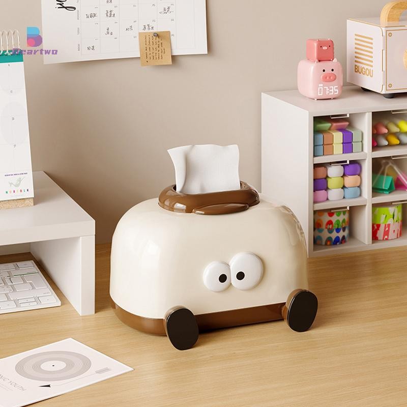 < Beartwo > Hộp đựng khăn giấy hoạt hình bằng nhựa Trang trí Hộp đựng khăn ăn dung tích lớn có hộp đựng khăn giấy mùa xuân Trang trí phòng khách đẹp