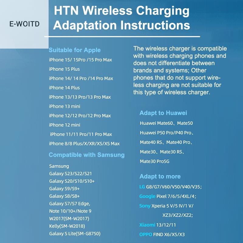 E-WOITD 15W Sạc Không Dây Nhanh Để Bàn Sạc Nhúng Điện Thoại Đa Năng Sạc Cảm Ứng Cho Huawei Oppo HNVN