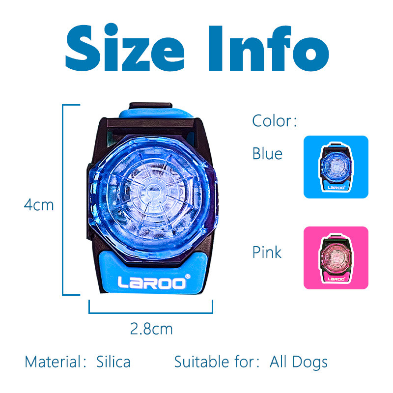 HamshMoc Pet Đèn LED Chống Mất Chống Nước Chó Dạ Quang Mặt Dây Sạc USB Với 3 Chế Độ Cho Chó Cổ Dây Xích Phụ Kiện