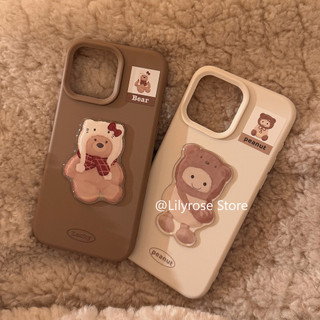 Vỏ JellyCat iPhone 11 12 13 14 15 16 Pro Max Silicon Mềm iPhone 16Plus Hồng Nâu Trắng Gấu Dễ Thương