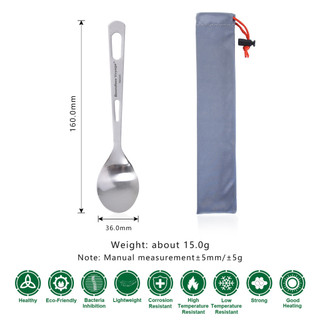 Chuyến Đi Không Giới Hạn Thìa Titan Nĩa Spork Dao Đũa Cắm Trại Ngoài Trời Bộ Đồ Ăn Flatware Với Đánh Bóng