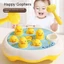 YOLOGO Đồ chơi giáo dục sớm cho trẻ em, Phim hoạt hình có trò chơi gõ búa, Giáo dục 0 1 2 3 tuổi Vịt / Ếch / Lợn Montessori Chuột đất Quà tặng sinh nhật