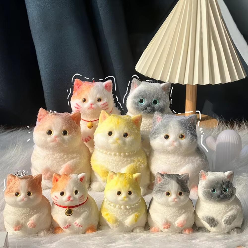 SMILE Squishy Relief Bóp Đồ chơi cho mèo, Với bề mặt đổ xô Đồ chơi giảm căng thẳng cho mèo Squishy Fidget, Thư giãn lo âu Đồ chơi bóp mềm hình mèo dễ thương lớn cho người lớn Trẻ em