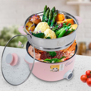 Nồi lẩu điện đa năng mini Hare HR MF2506 dung tích 2.5L công suất 600W, tặng kèm vỉ hấp, Bh 12 tháng