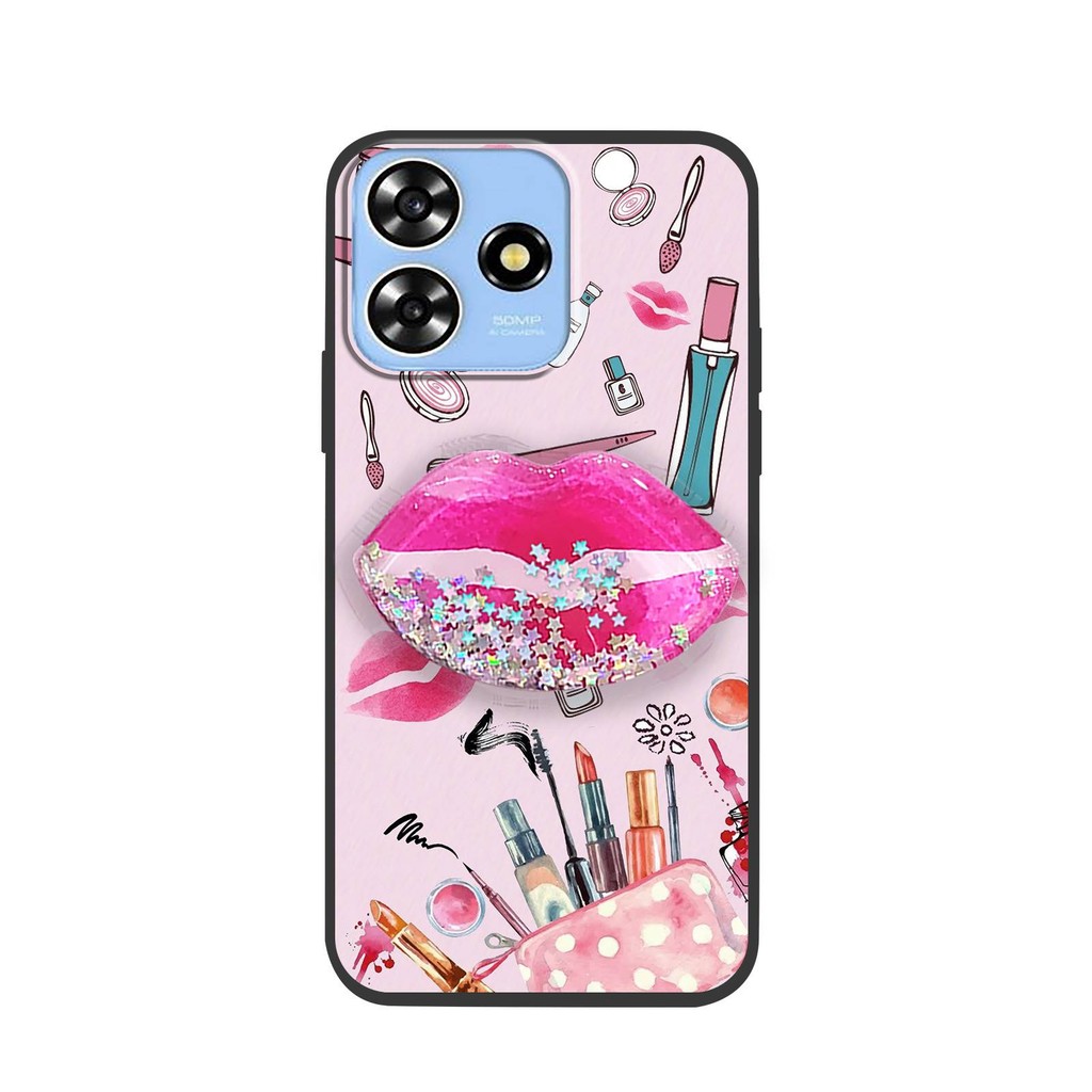 Ốp Điện Thoại TPU Lấp Lánh Cho ZTE Blade A73 4G / V50 Smart / V50 Design 4G / Axon50Lite Thiết Kế Thời Trang Bảo Vệ Ống Kính Điện Thoại Bền Bảo Vệ Đơn Giản Da Cảm Giác Cát Silicon Dễ Thương