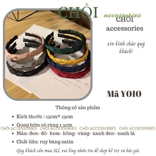 Bờm tóc tết, bờm tóc nữ vải lụa mềm có răng cưa chắc chắn Chồi accessories - Y003