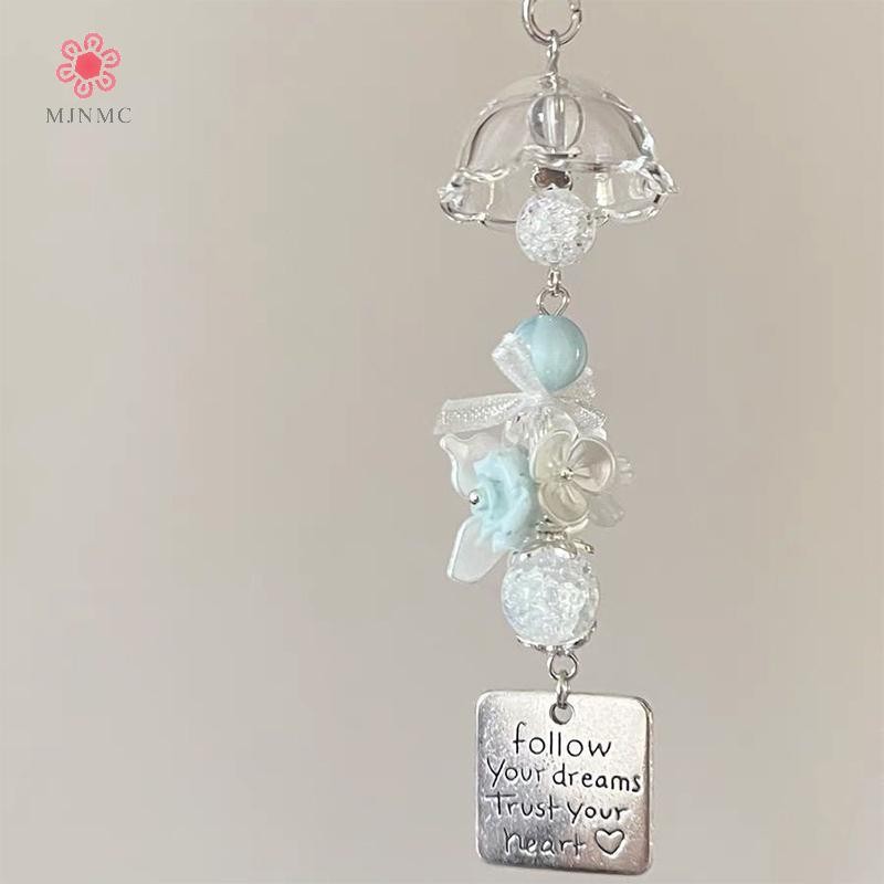 MJnmc Trong Suốt Móc Khóa Dễ Thương Chuông Gió Mặt Dây Chuyền Móc Khóa Điện Thoại Di Động Dây Túi Phụ Kiện Trang Trí Nhà Cửa Mới