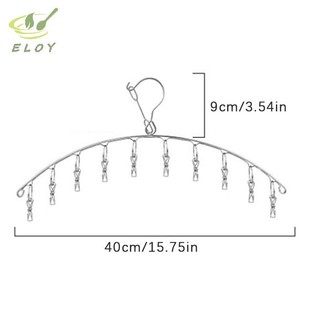 [ELOY] 6-20 Miếng Móc Treo Sấy Quần Áo Bằng Thép Không Gỉ Chống Gió Giá Treo Quần Áo Kẹp Tất Giặt Airer Móc Treo Tất VN