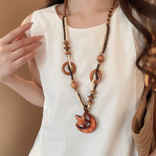 Vòng cổ mặt dây chuyền ngôi sao và mặt trăng cổ điển, khí chất thanh lịch và cao quý, dây chuyền xương đòn, giác quan cao cấp, thời trang và đa năng, dây chuyền áo len dành cho nữ