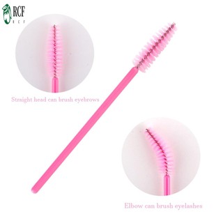 Cây đũa phép mascara dùng một lần, bàn chải lông mày pha lê, màu hồng, giúp mở rộng lông mi