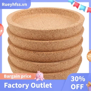 5 Chiếc Nút Chai Coaster Cho Đồ Uống Đế Lót Ly, Nước Chịu Nhiệt Có Thể Tái Sử Dụng Đế Lót Ly Tròn Tự Nhiên Cho Nhà Hàng Và Thanh