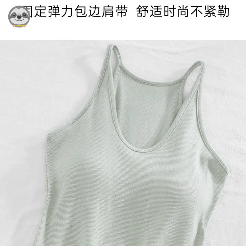 Áo yếm dây Cotton / Tấm lót bên trong nữ có miếng đệm ngực / Đế đeo bên ngoài Đồ lót cốc cố định