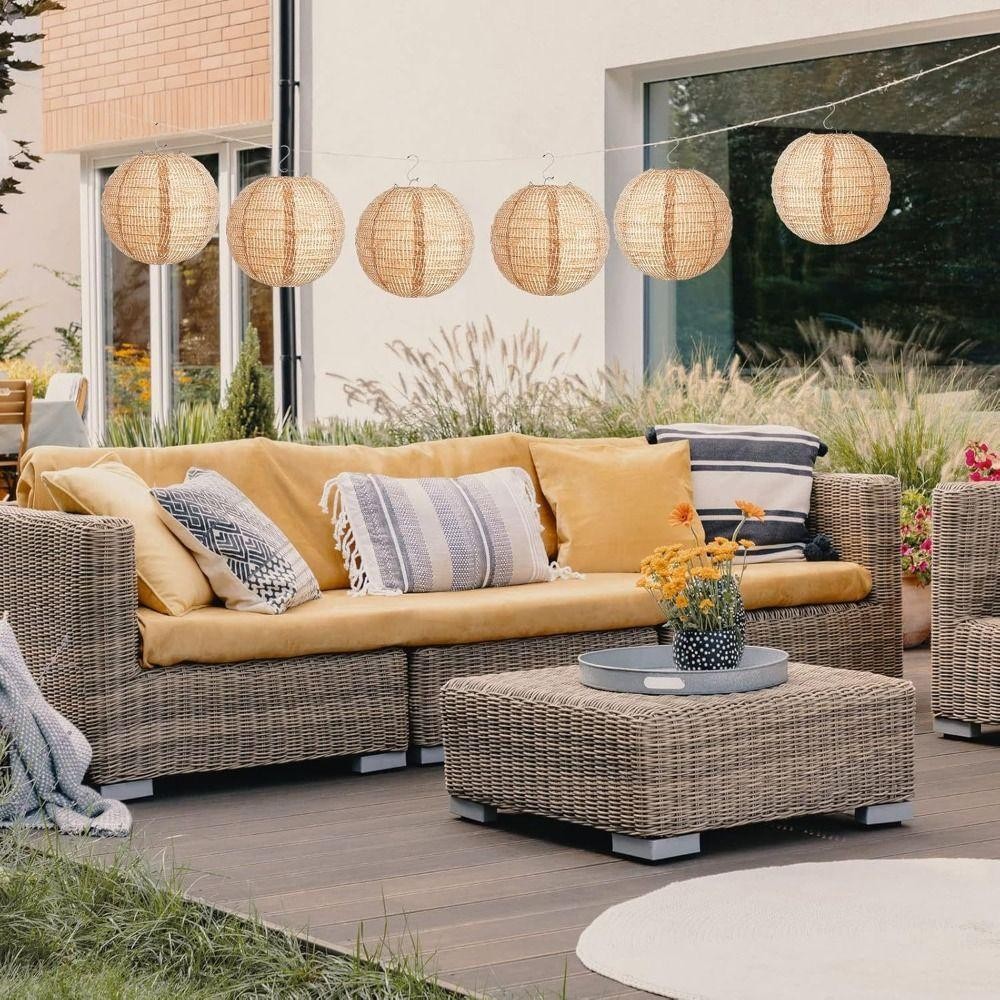 DELMER 3 chiếc Đèn lồng giấy lanh, Đèn lồng lễ hội vui nhộn di động, Đèn lồng treo 8 inch độc đáo sáng tạo Trang trại Lớp học