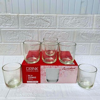 Combo 6 Ly Thủy Tinh Bầu Lùn 225ml, Ly Uống Nước Mát, Trà Đá – Sang Trọng, Bền Đẹp