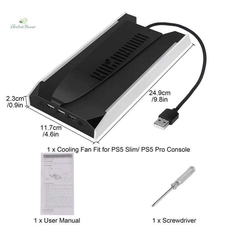 [Nhà Điện] Dành Cho Slim / Pro Đế Làm Mát Dọc Đế RGB Bộ Điều Khiển Tai Nghe Đế Sạc W / Quạt Làm Mát 3 Tốc Độ Cho mới