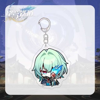 Anaxagoras Móc khóa Anime móc chìa khóa nam thanh ray ngôi sao honkai cho Nữ Móc Khóa Acrylic hình kawaii sáng tạo thời