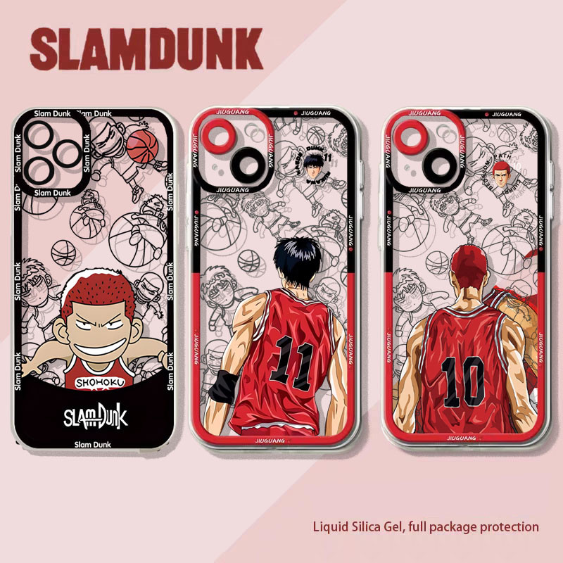 Ốp Lưng Cho Samsung Galaxy A06 A05 A05S A14 A15 A33 A73 A34 A35 A12 S20 A7 2018 Vỏ Điện Thoại Sang Trọng Slam Dunk Anime Sakuragi Rukawa Chống Sốc Mát Mềm Trong Suốt